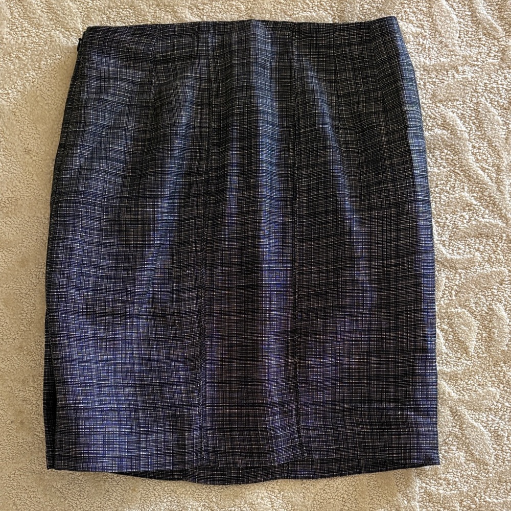 Banana Republic Black and White Plaid Pencil Skirt 2P